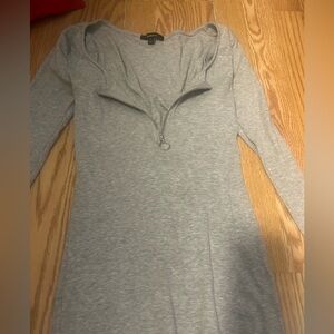 Tight long zip up dress